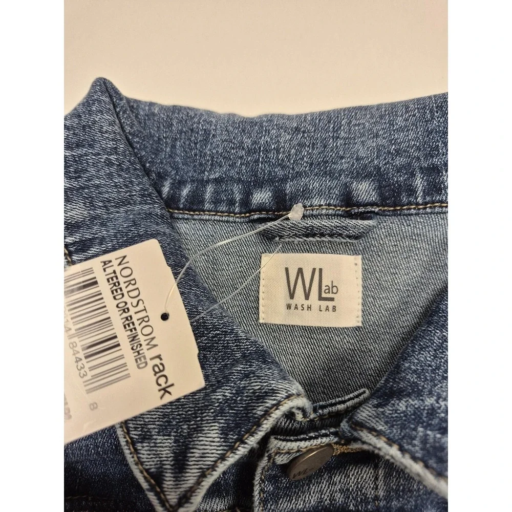 Wash Lab Denim Shirt Dress Womens Small Blue Belted Long Sleeve Midi Pocket